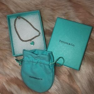 Tiffany & Co Blue Heart Tag Bracelet
